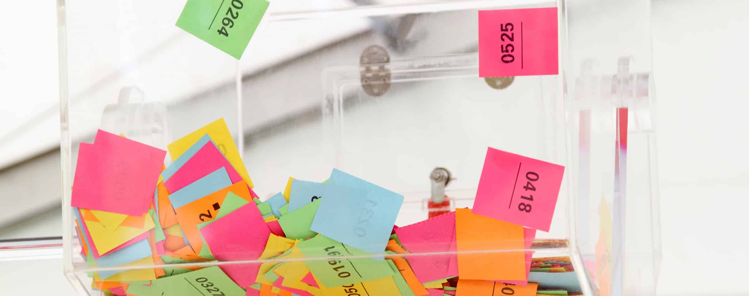Colorful raffle tickets, representing the main topic of raffle basket ideas