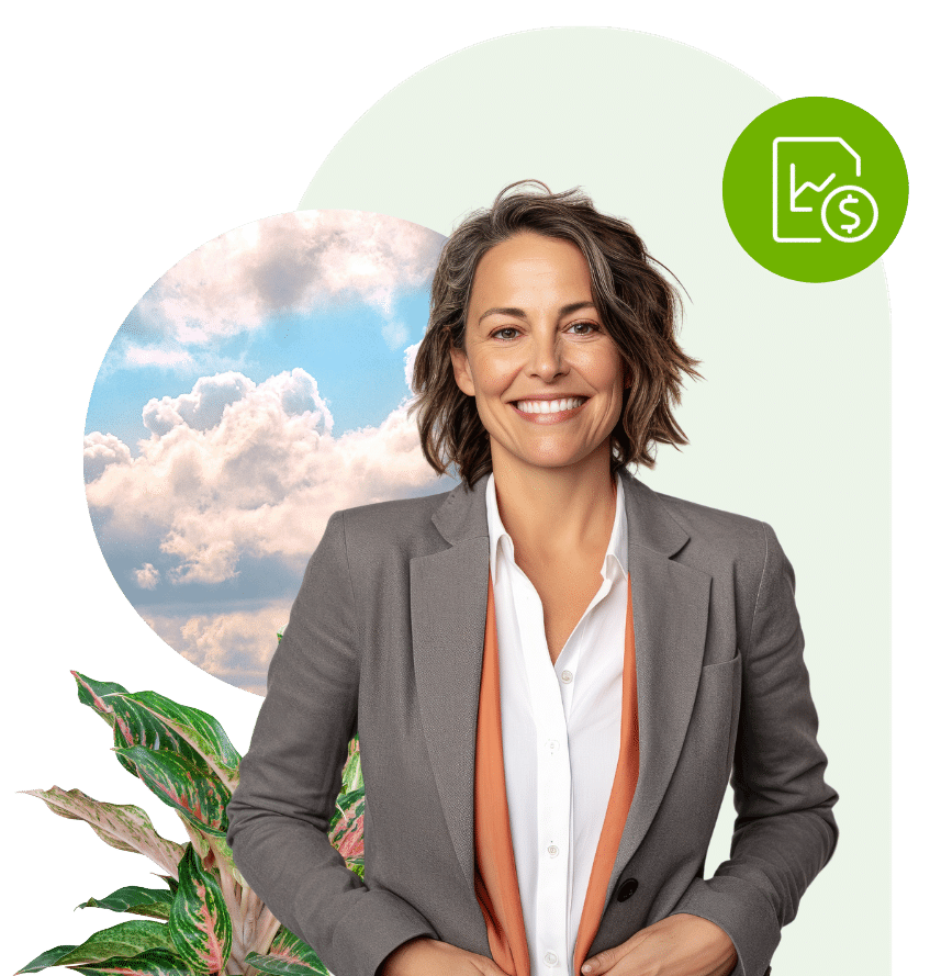Happy business woman
