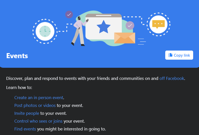 Facebook Events information page