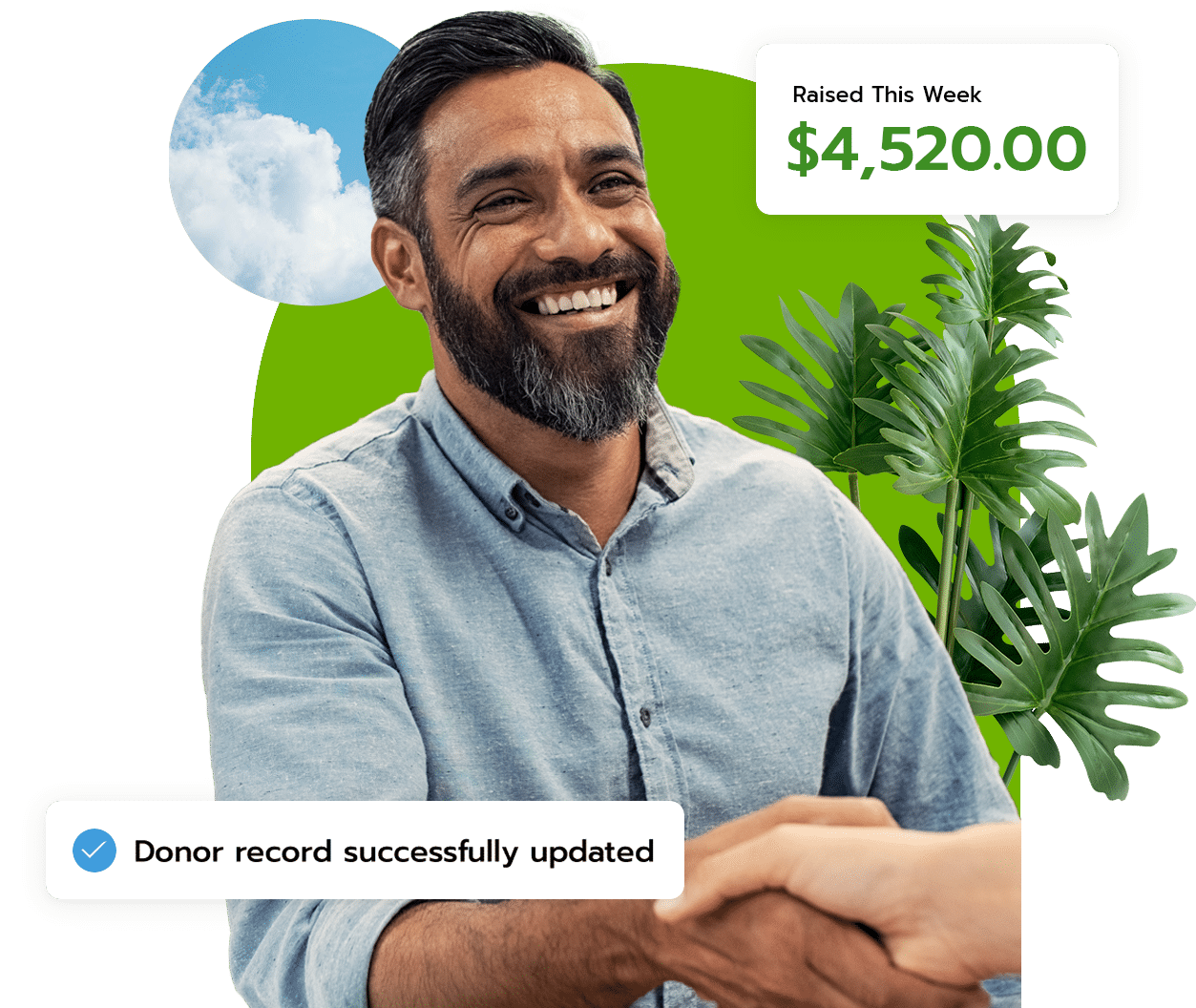 Man with Bloomerang User Interface Elements