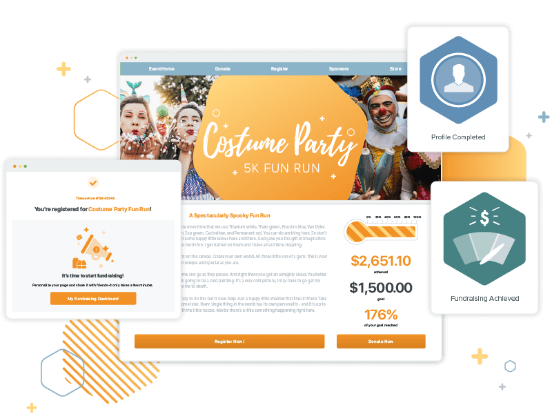 Qgiv’s peer-to-peer fundraising platform interface. 