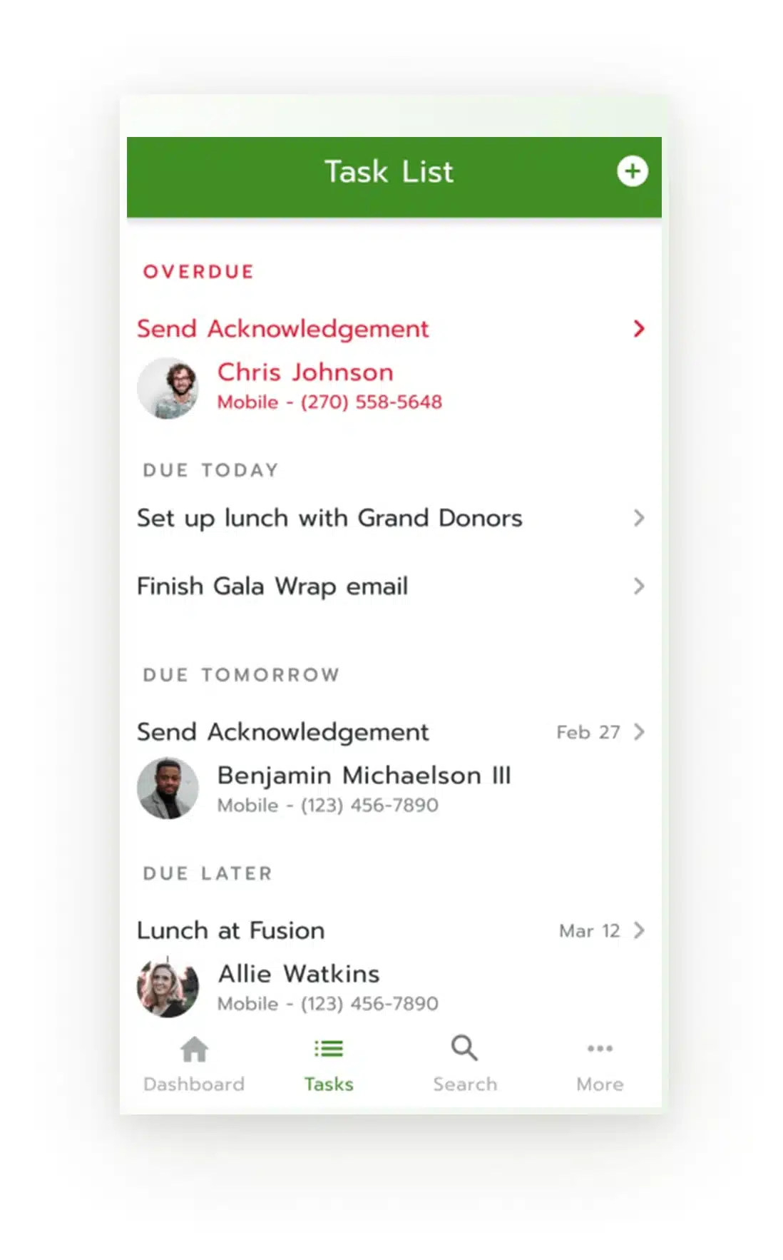 Bloomerang’s mobile donation app helps improve donor retention by helping you easily connect with prospective and current donors.