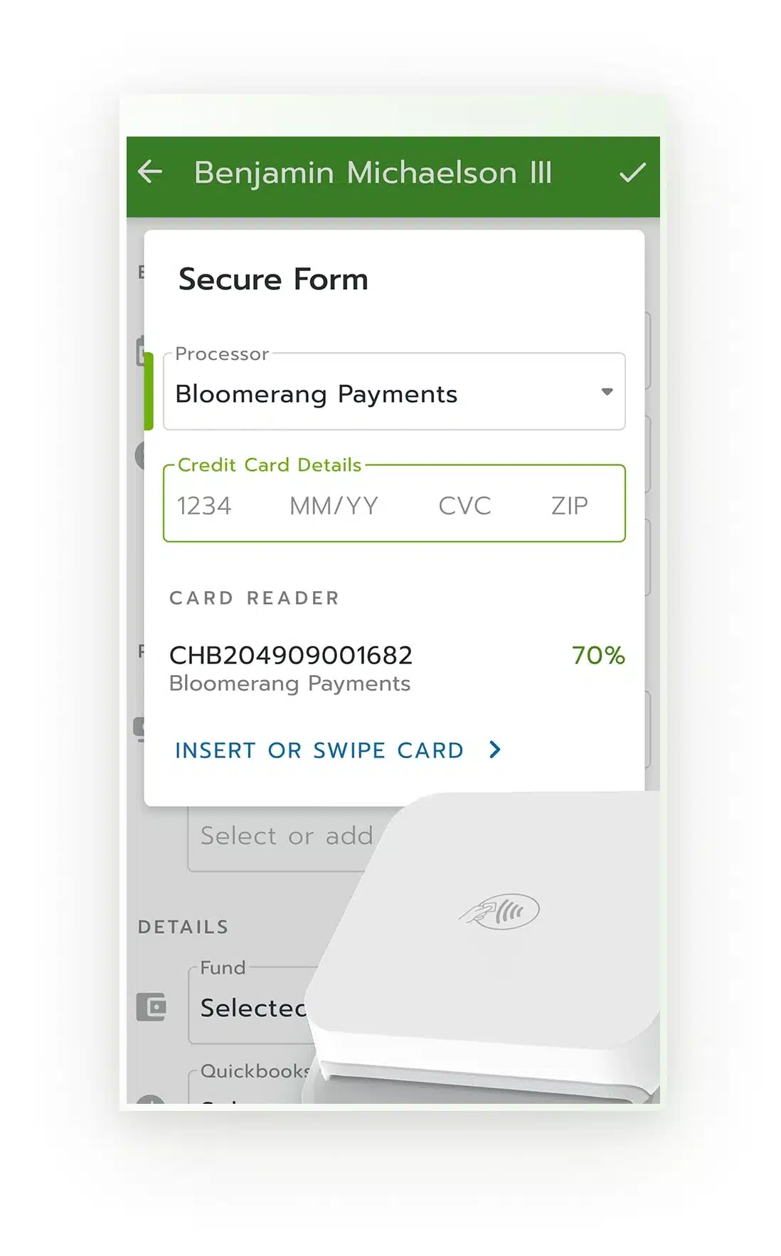 Bloomerang’s mobile giving app facilitates fundraising on the go.