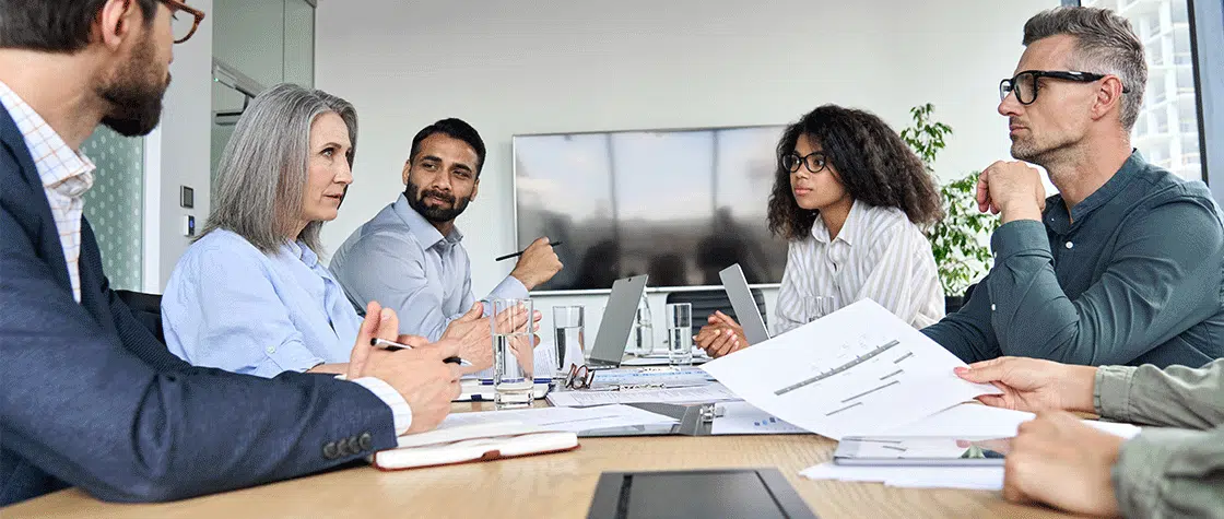 board members having a meeting