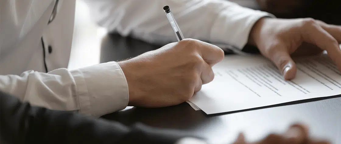 person writing