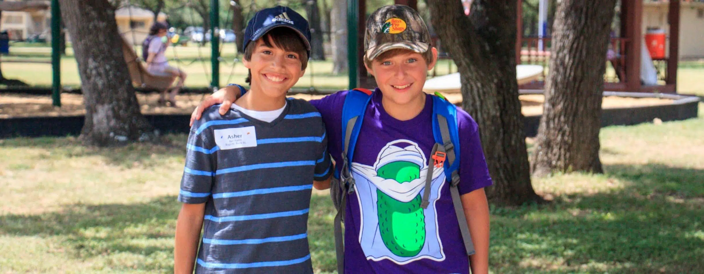 Two Camp Young Judaea campers, a Bloomerang customer