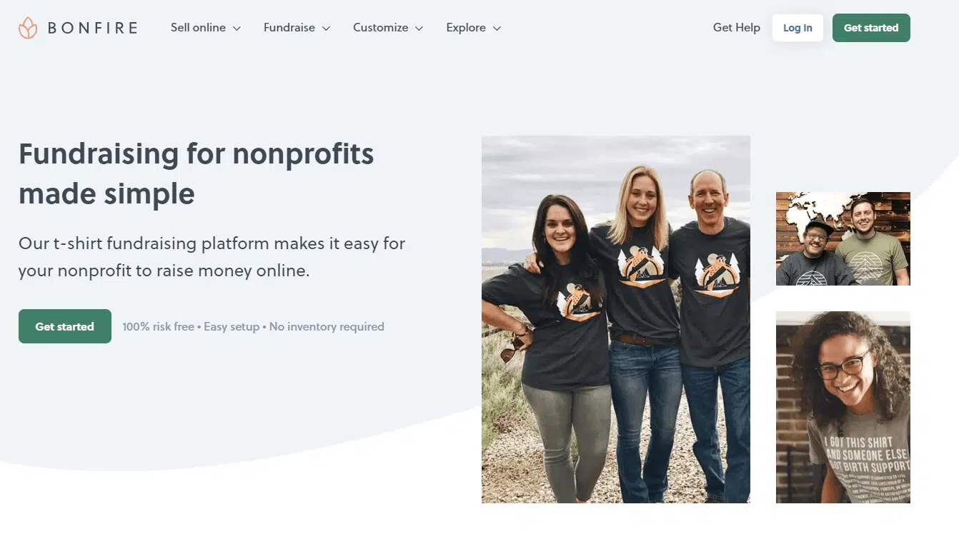 Bonfire homepage