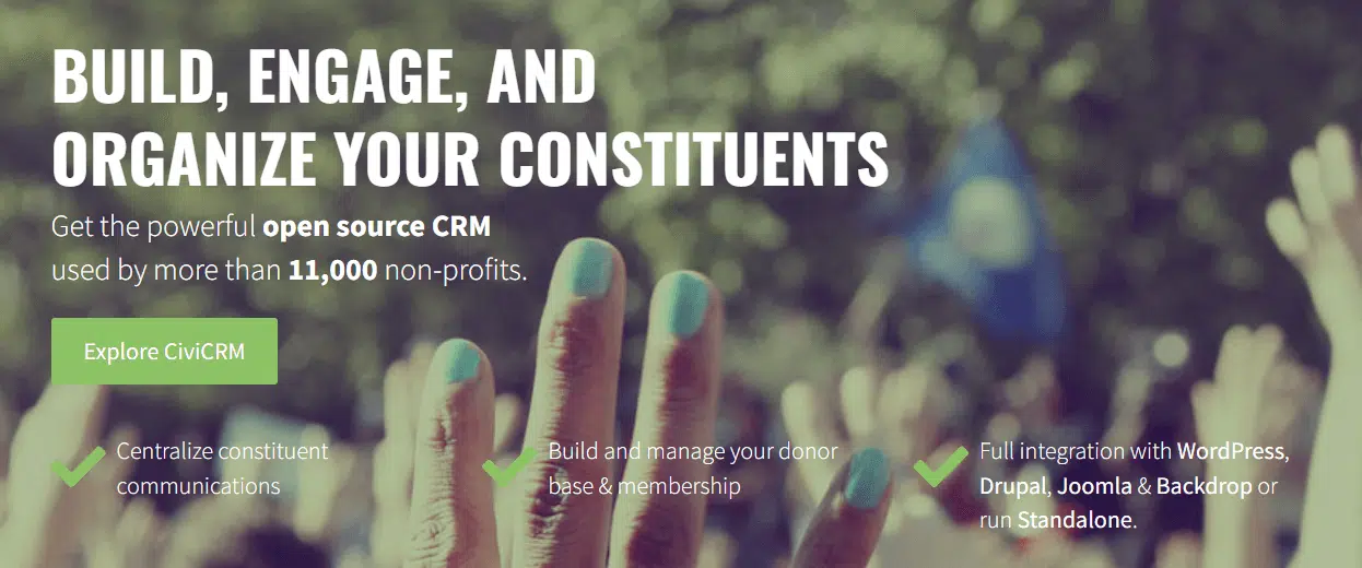 CiviCRM homepage
