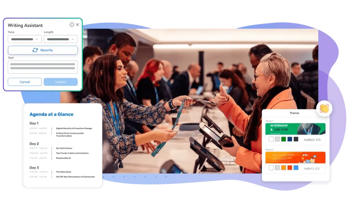 Homepage for Cvent, an event management software for nonprofits