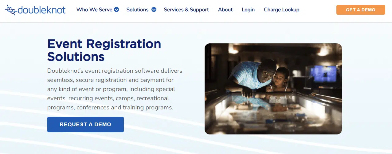 Screenshot of the Doubleknot homepage