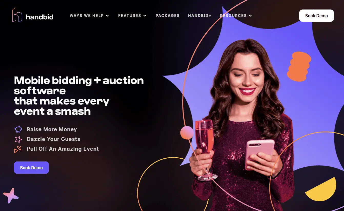 Handbid’s homepage