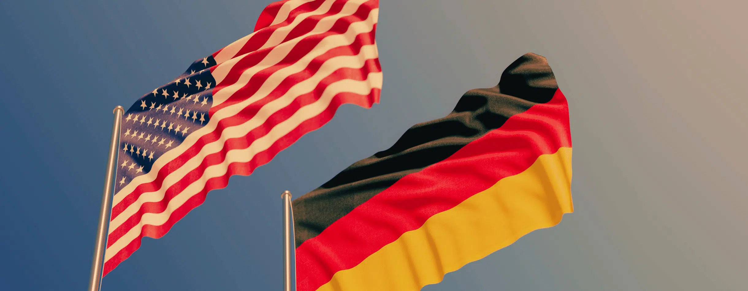 German and American Flags
