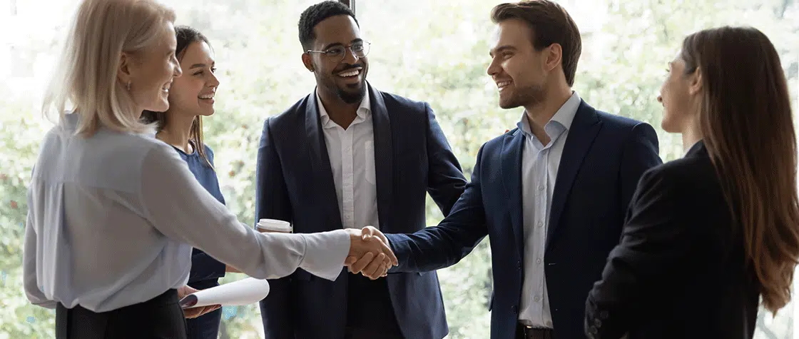 people shaking hands