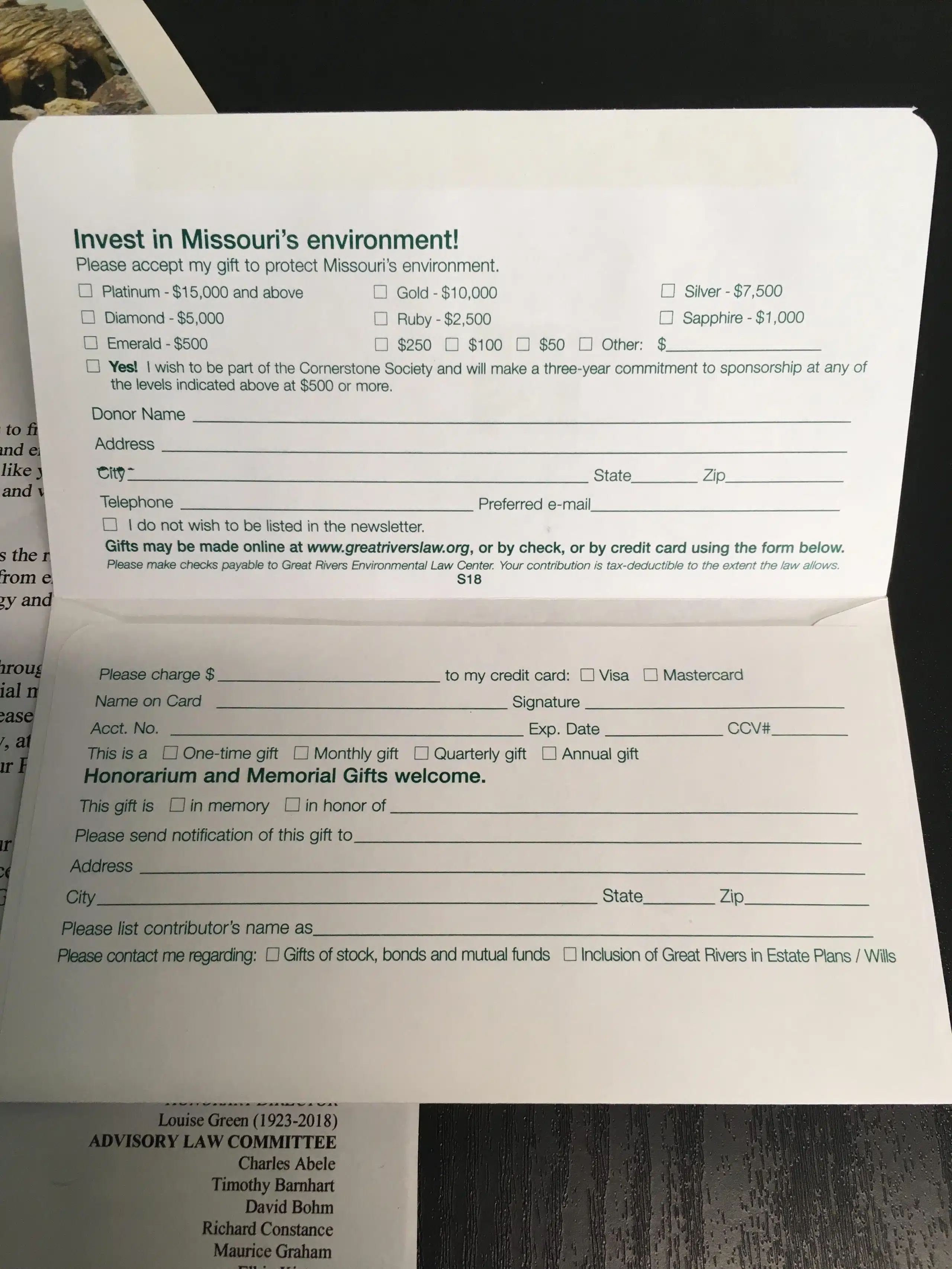 first-time donor gift acknowledgement