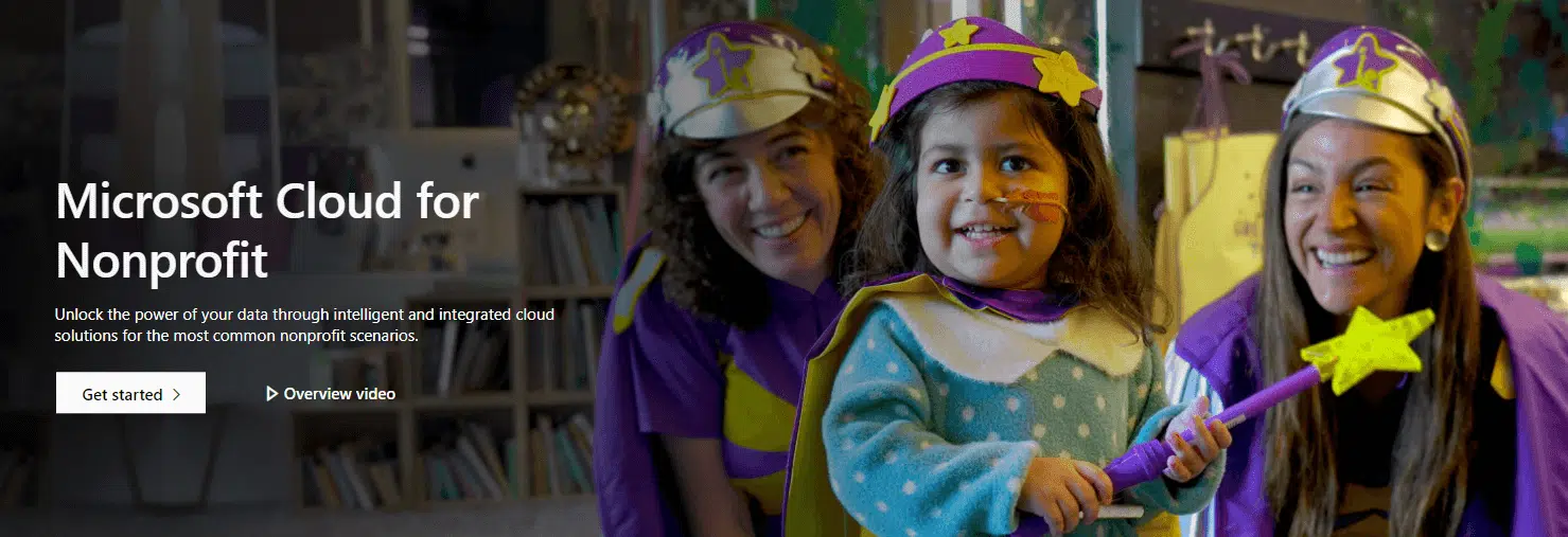 Microsoft Cloud for Nonprofits information page