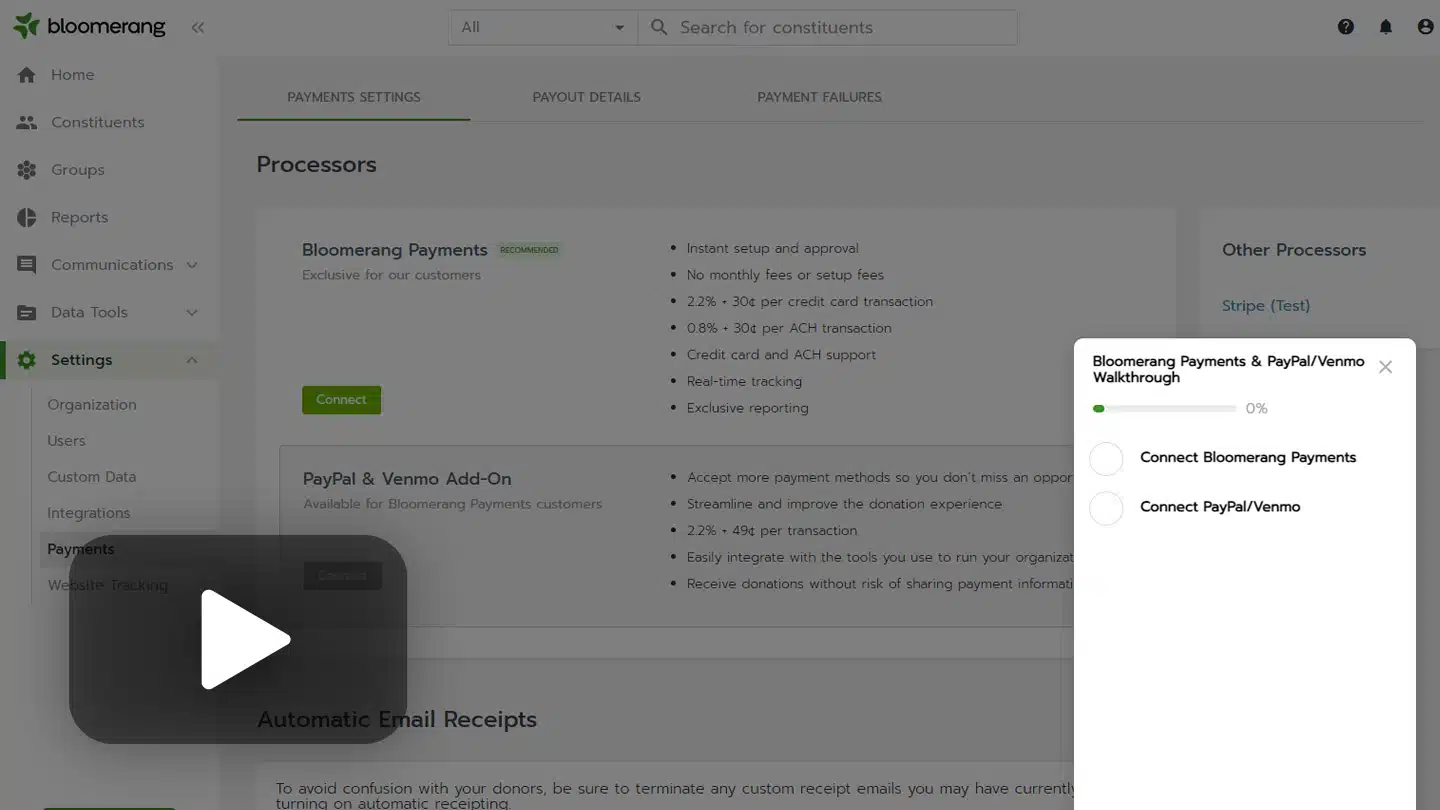 Payments Product Tour