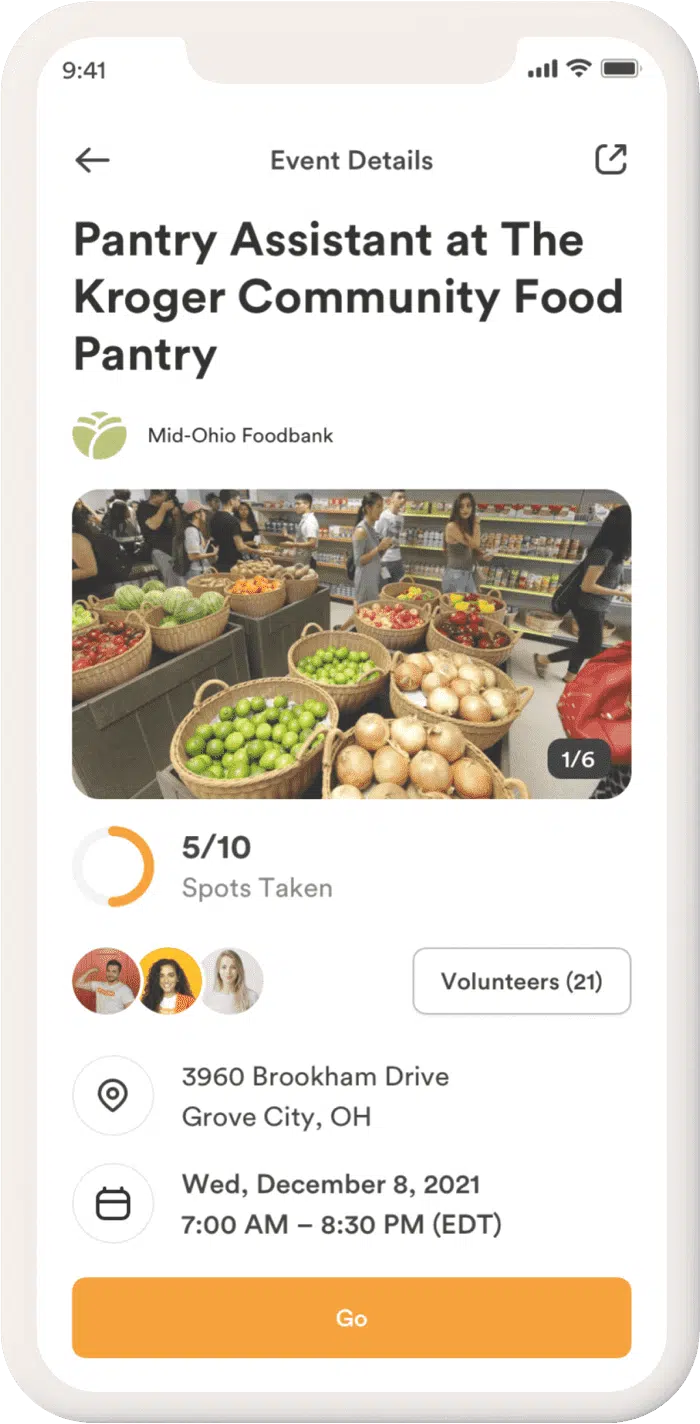 POINT’s volunteer app